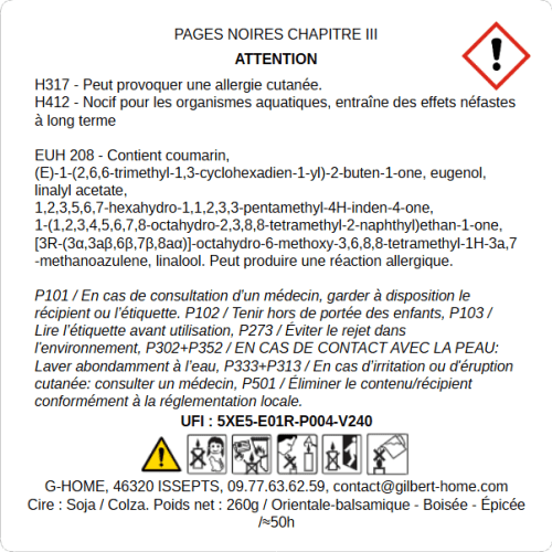 Étiquetage CLP – Pages Noires – Chapitre Tension – G-HOME