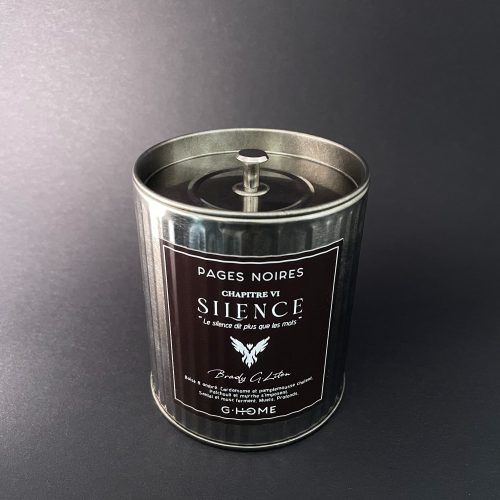 g home pages noires chapitre silence bougie avec couvercle