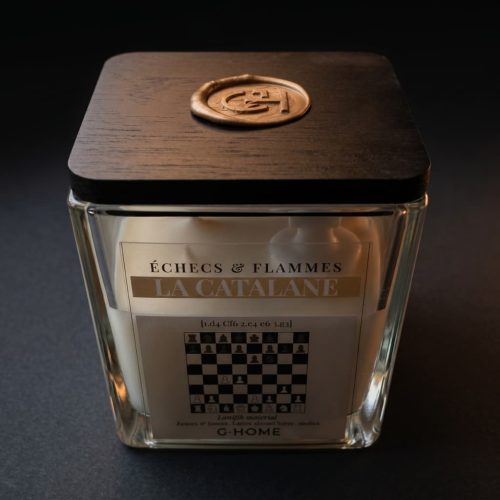 ougie artisanale La Catalane avec couvercle bois noir — collection Échecs & Flammes G-HOME