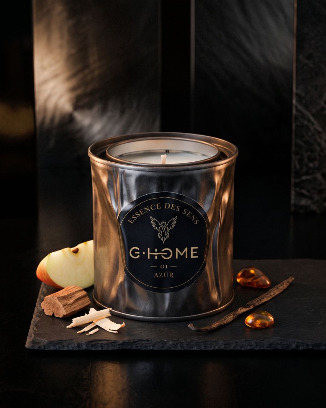 Collection de bougies artisanales Essence des Sens – G-HOME