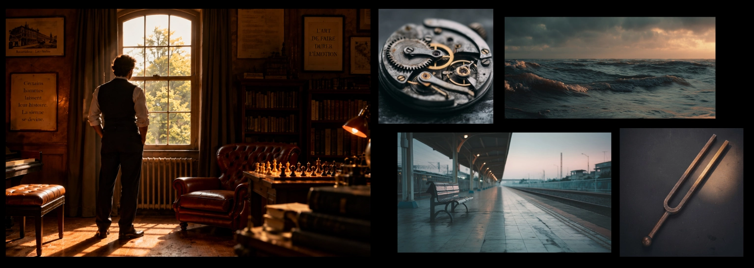 Brady G. Liten dans son bureau, personnage de l’univers narratif de Maison G-HOME